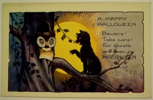 vintage halloween postcard