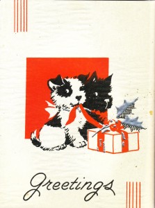 charming vintage christmas cards from 1930s with dogs