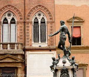 Close-up of Neptune statue