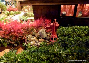 cute water feature in garden