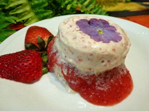 edible flower dessert