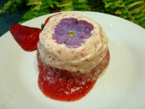Dessert recipe for edible flowers