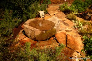 fountain made of rock