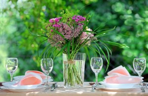 Food recipes and gardening tips to help you recreate this pretty table scene outdoors with flowers