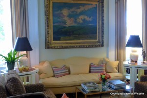 Living room at P. Allen Smith's home