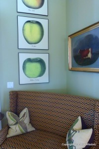 Contemporary couch and artwork in P Allen Smith's home.