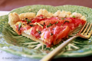 By growing healthy tomatoes, you can make a tomato tart like this one shown here.
