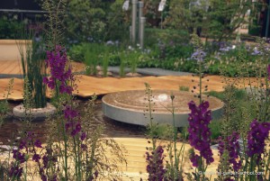 Fountains shaped as circles at 2013 Chelsea Flower Show