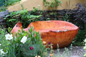 A rock makes a garden seat at 2013 Chelsea Flower Show