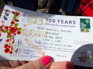 A ticket to 2013 Chelsea Flower Show