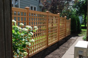 Wooden trellis garden