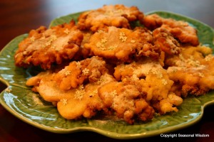 Elder has edible flowers that make great fritters.