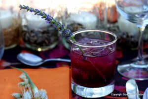 Edible Flowers like lavender are great in drinks.