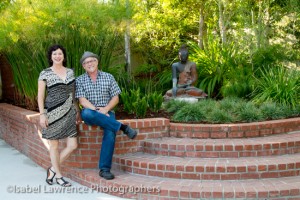 Billy Goodnick and Teresa O'Connor at the garden tour.