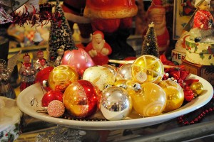 Vintage santa ornaments. Happy holidays