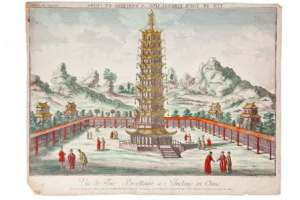 Chinese temple in Flora Illustrata