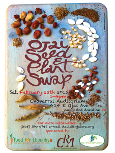 Seed swap flyer in ojai, california