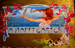 Old vintage EAster card to celebrate spring