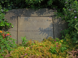sign shakespeare garden central park