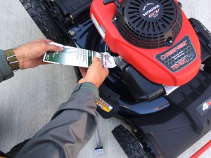 motor oil in troy bilt lawn mower